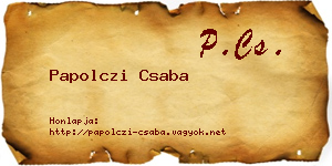 Papolczi Csaba névjegykártya